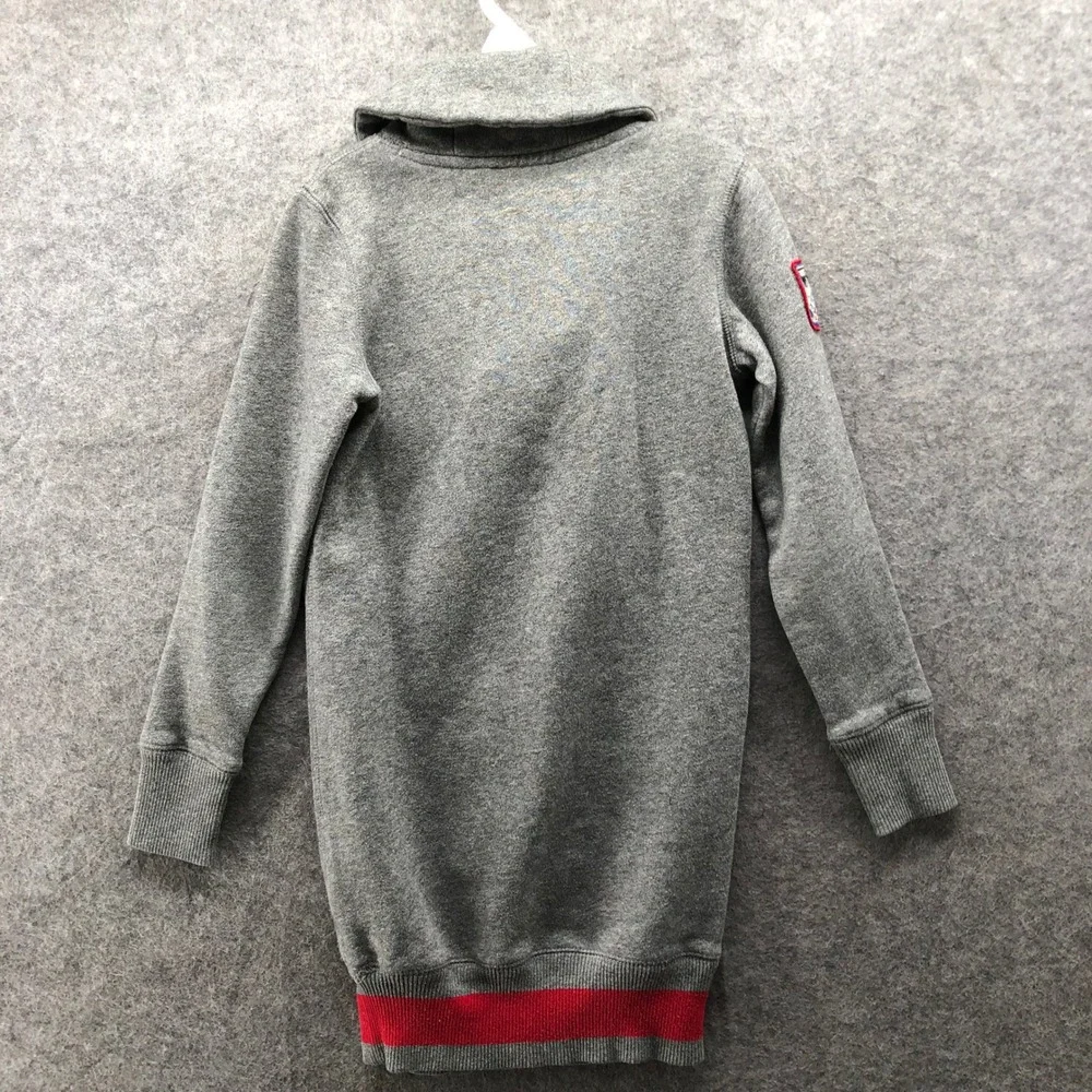 Ralph Lauren Girls Size 7 (S) Sweatshirt Dress Shawl Neck‎ Toggle Gray Pullover